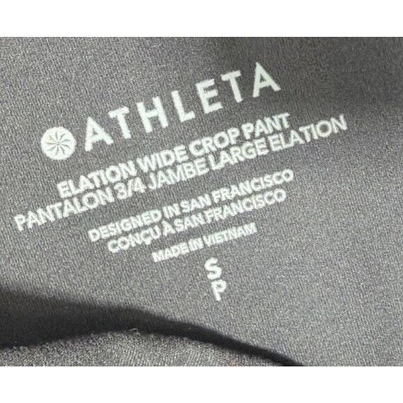 Athleta Elation Wide Leg Crop Pant Size Small Black - Picture 3 of 6